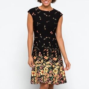 EUC Maggy London Fit & Flare Dress | Black | Size: 8